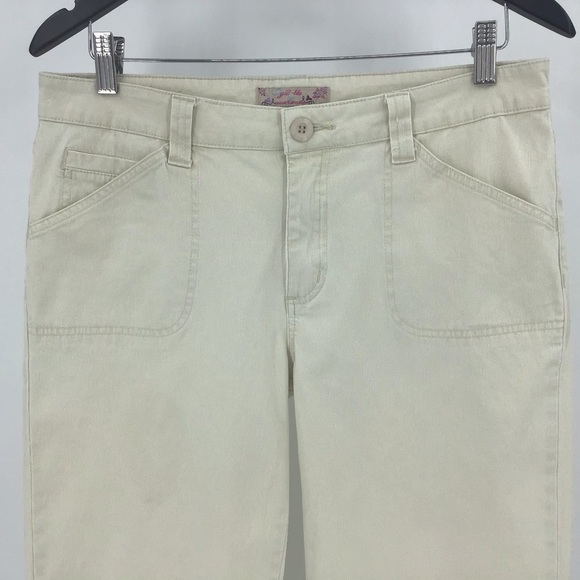 Y2 blu authentic Cream Ribbed Capri Pants, 11 - Picture 4 of 16